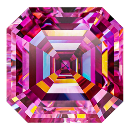 Vivid Pink Moissanites