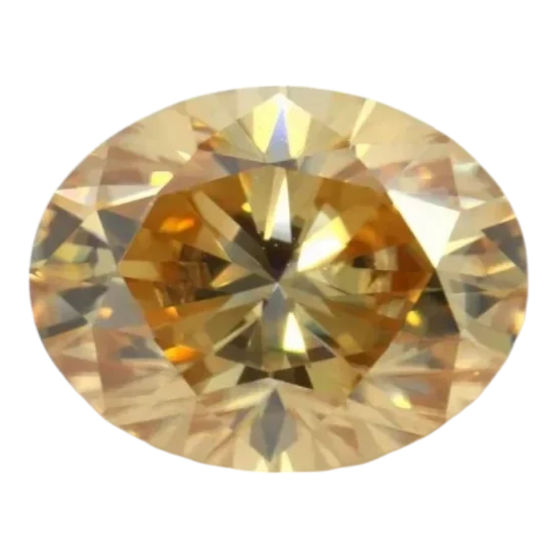 Champagne Oval Cut Moissanites