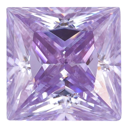 Lavender Princess Cut Moissanites