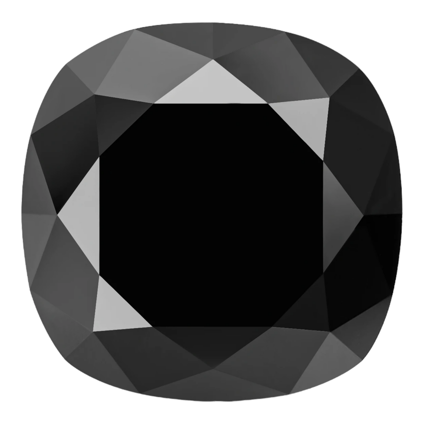 Black Cushion Cut Moissanites