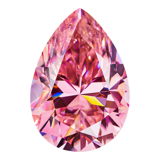 Soft Pink Pear Cut Moissanites