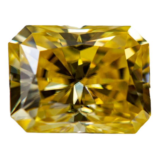 Sun Yellow Radiant Cut Moissanites