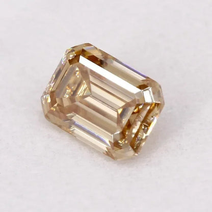 Champagne Emerald Cut Moissanites