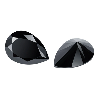 Black Pear Cut Moissanites