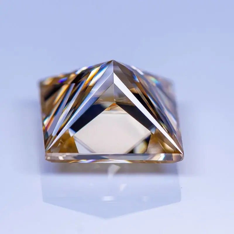 Champagne Princess Cut Moissanites