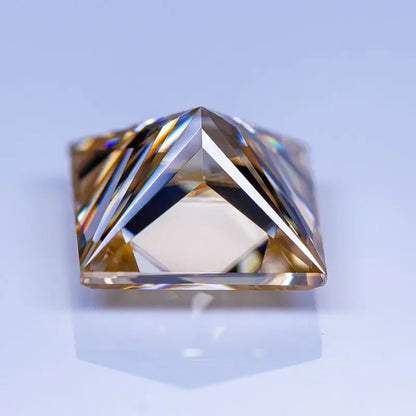 Champagne Princess Cut Moissanites