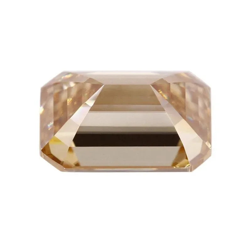 Champagne Emerald Cut Moissanites