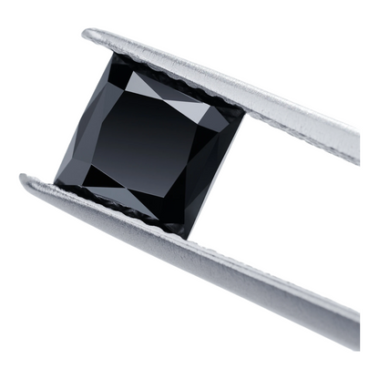 Black Princess Cut Moissanites