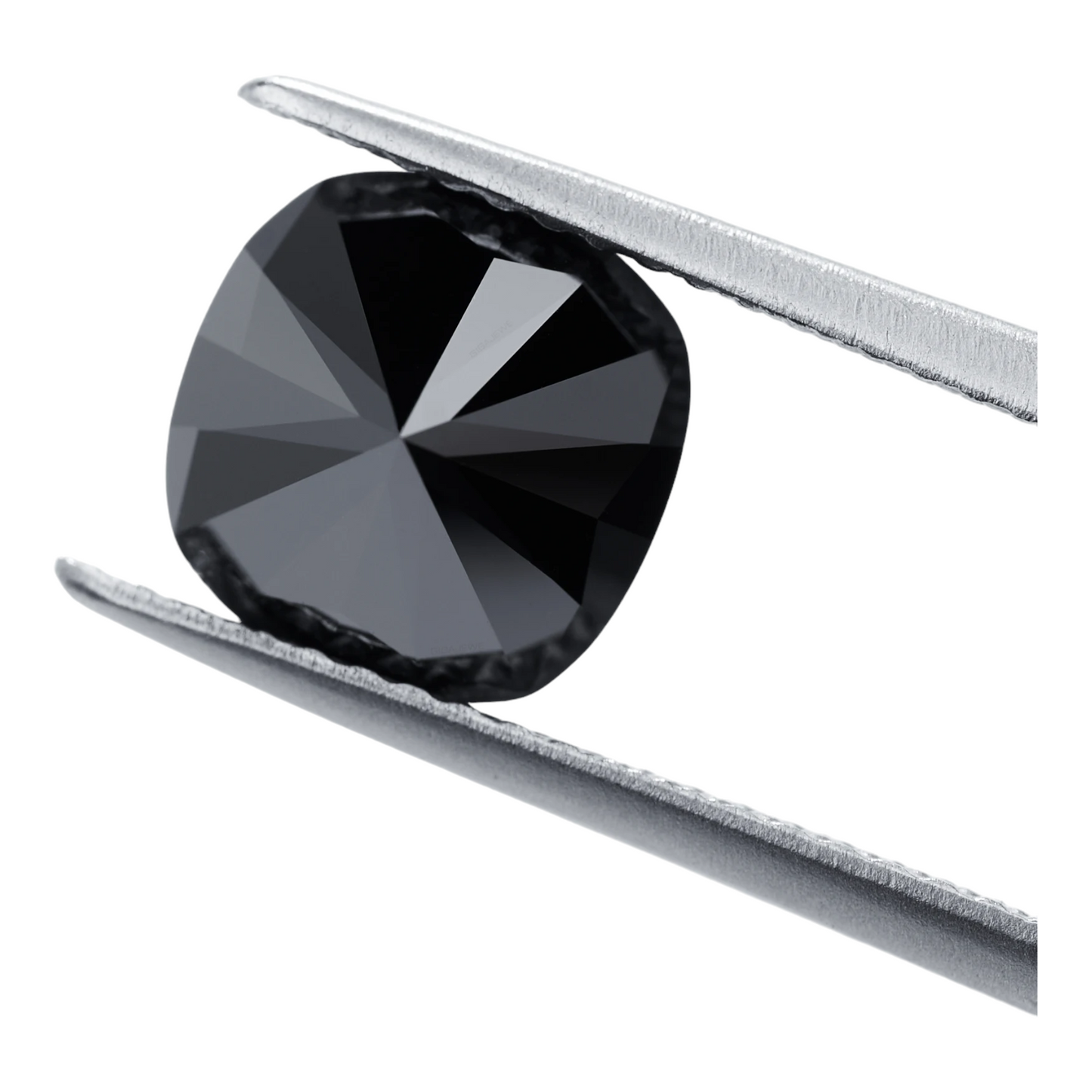 Black Cushion Cut Moissanites