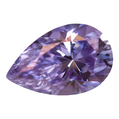 Lavender Pear Cut Moissanites