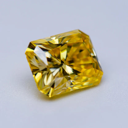 Sun Yellow Radiant Cut Moissanites