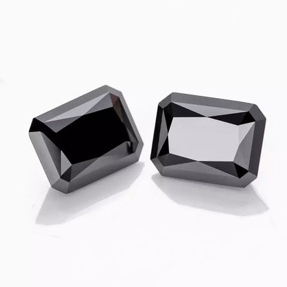 Black Radiant Cut Moissanites