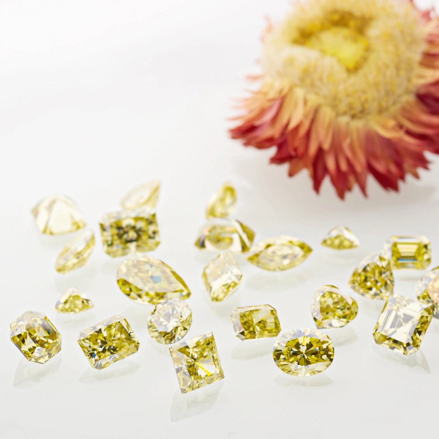 Vivid Canary Yellow Pear Cut Moissanites