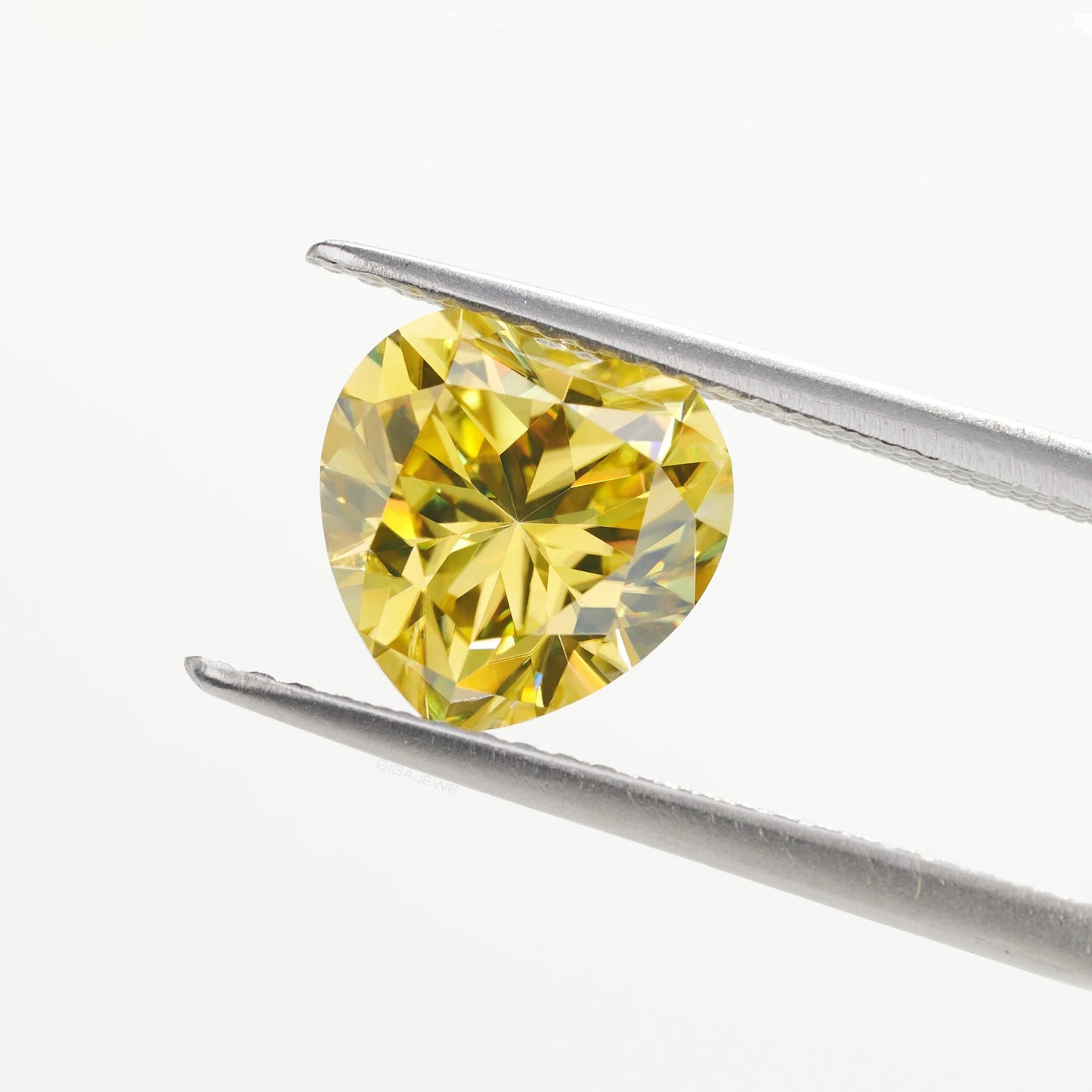 Sun Yellow Heart Cut Moissanites