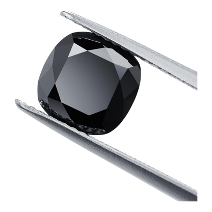 Black Cushion Cut Moissanites