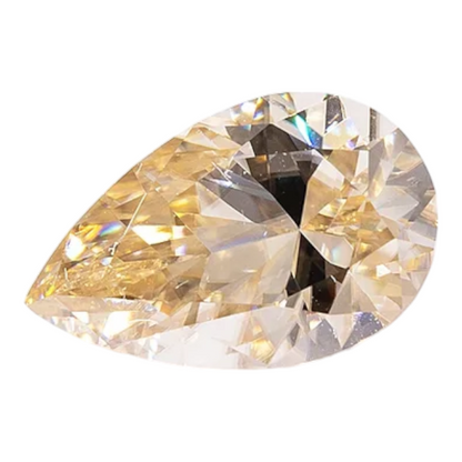 Champagne Pear Cut Moissanites