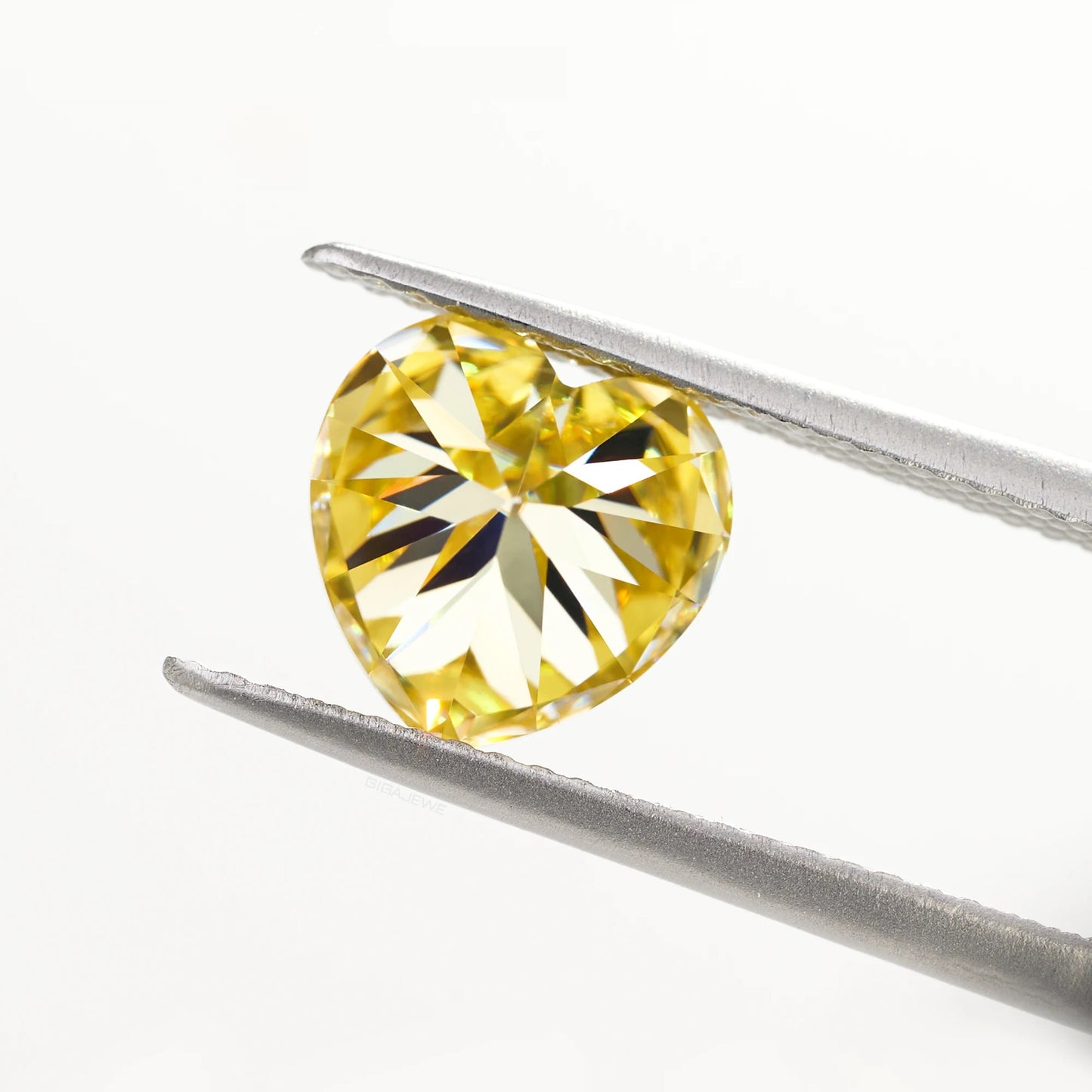 Sun Yellow Heart Cut Moissanites