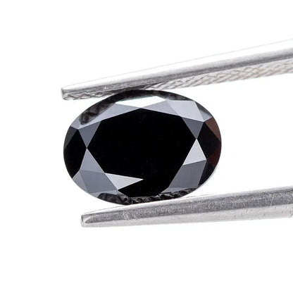 Black Oval Cut Moissanites