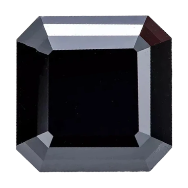 Black Asscher Cut Moissanites