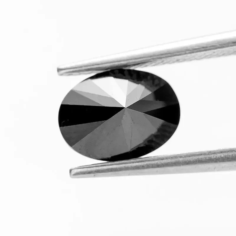 Black Oval Cut Moissanites