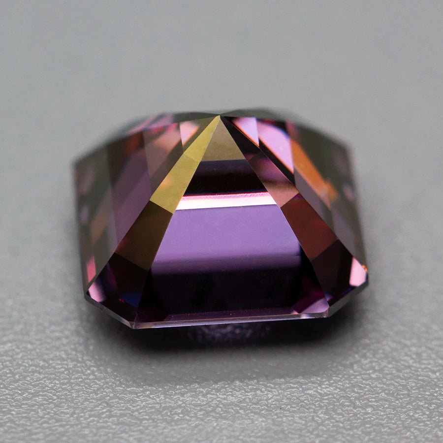 Imperial Purple Asscher Cut Moissanites