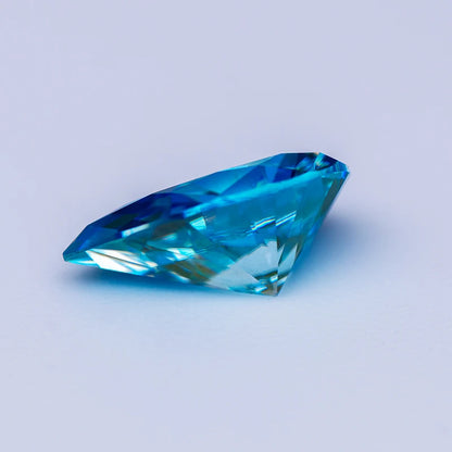 Sea Blue Pear Cut Moissanites