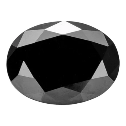 Black Oval Cut Moissanites