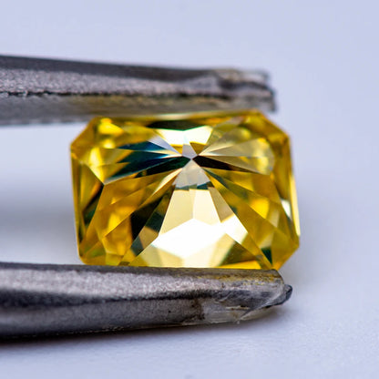 Sun Yellow Radiant Cut Moissanites