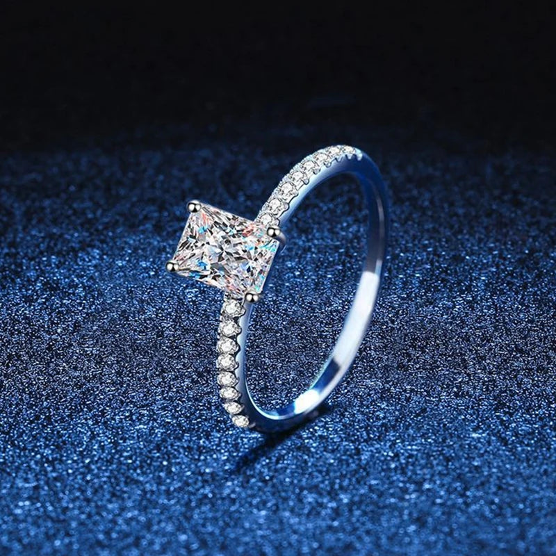 Radiant Cut Moissanite Ring