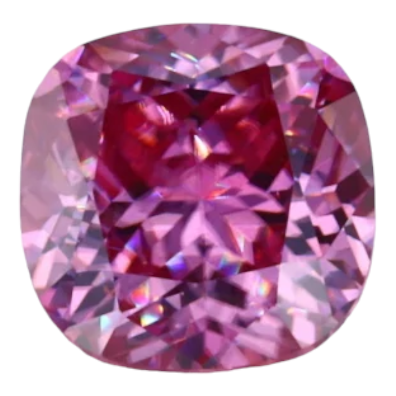 Vivid Pink Moissanites