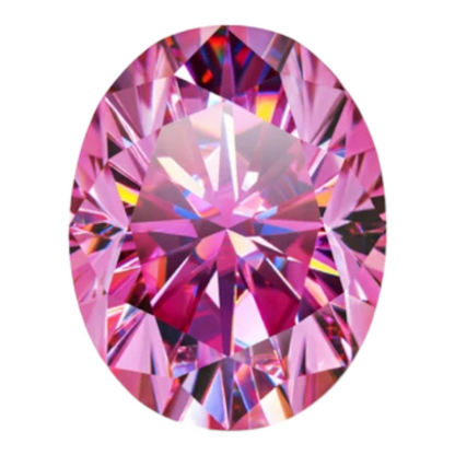 Vivid Pink Moissanites