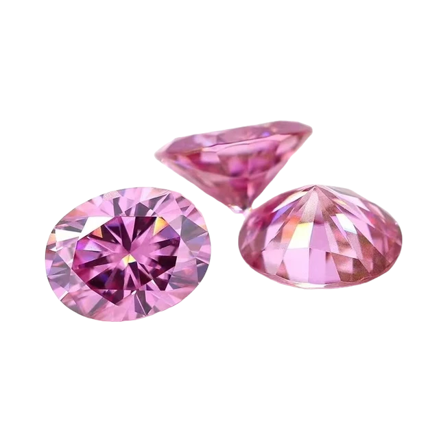 Soft Pink Moissanites