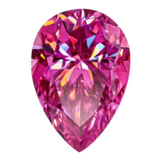 Vivid Pink Moissanites