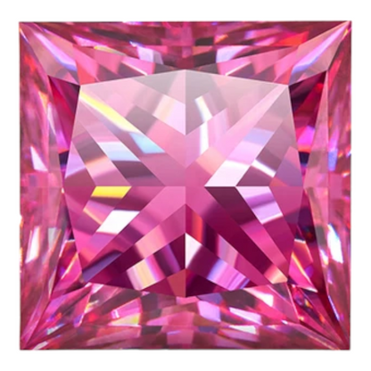 Vivid Pink Moissanites