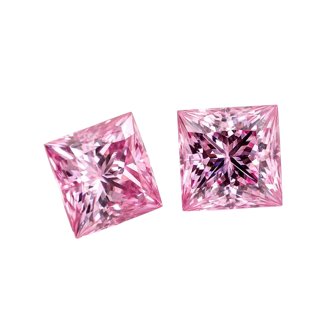 Soft Pink Moissanites