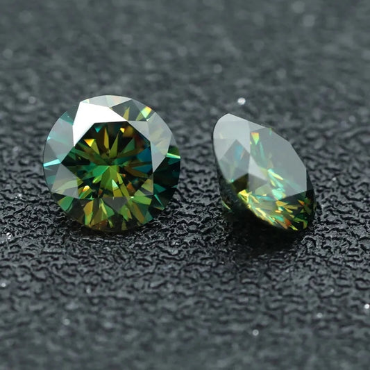 Forest Green Moissanites