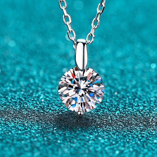 Dazzling Delights Moissanite Drop Pendant Necklace