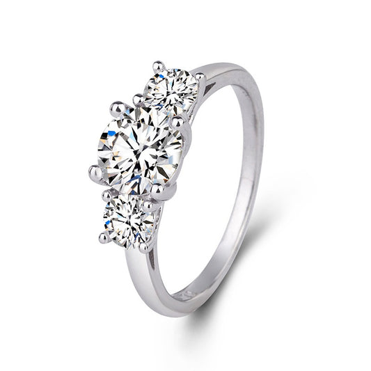 Dazzling Delights 2ct Moissanite Trilogy Ring