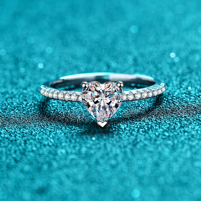 Dazzling Delights Heart Cut Moissanite Ring