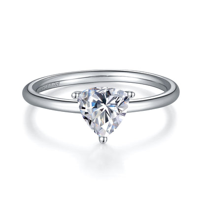 Dazzling Delights Trillion Cut Solitaire Moissanite Engagement Ring