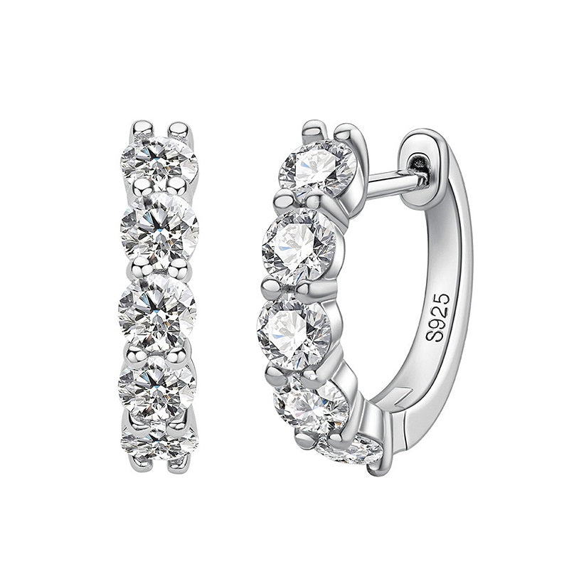 Dazzling Delights 3ct Moissanite Hoop Earrings