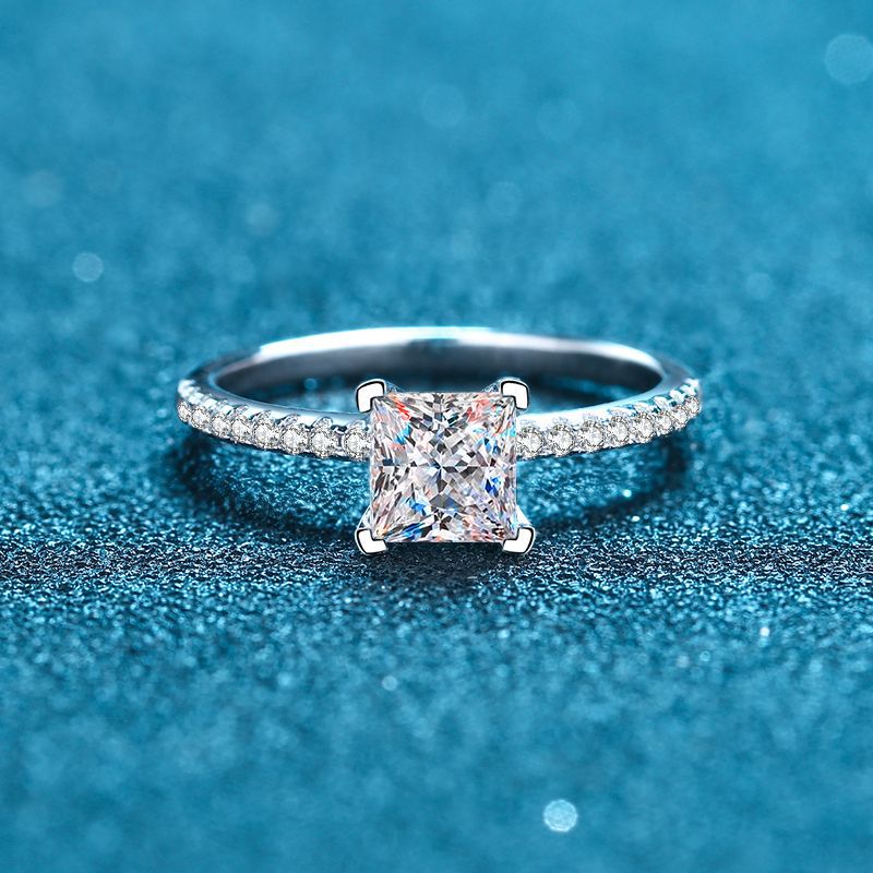 Dazzling Delights Princess Cut Moissanite Ring