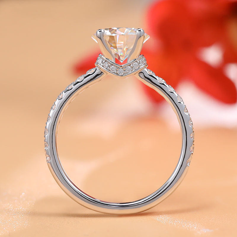 Dazzling Delights 1.9ct Round Brilliant Cut Moissanite Ring