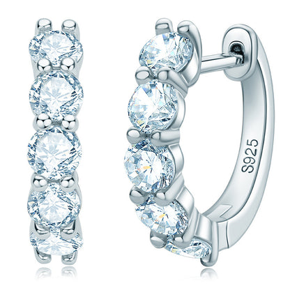 Dazzling Delights 3mm Moissanite Hoop Earrings