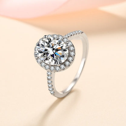 Dazzling Delights Oval Cut Moissanite Halo Ring