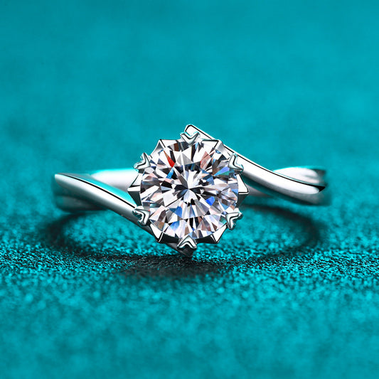 Dazzling Delights Morningstar Moissanite Engagement Ring