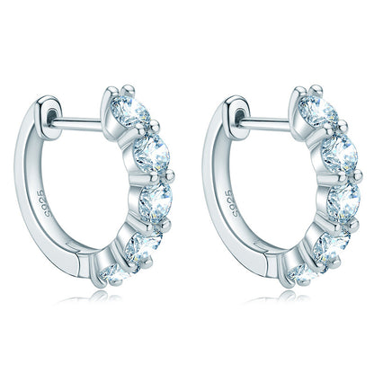 Dazzling Delights 3mm Moissanite Hoop Earrings