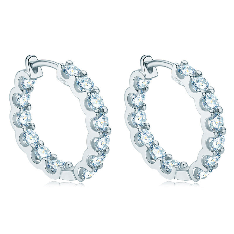 Dazzling Delights 2.6ct 3mm Moissanite Hoop Earrings