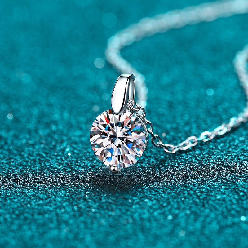 Dazzling Delights Moissanite Drop Pendant Necklace