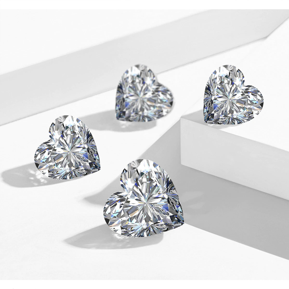 Dazzling Delights Heart Cut Moissanites